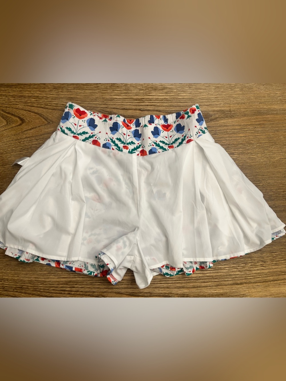 Emily McCarthy Women's Floral Pleated Lined High Rise Pull-On Skort S - Picture 9 of 9